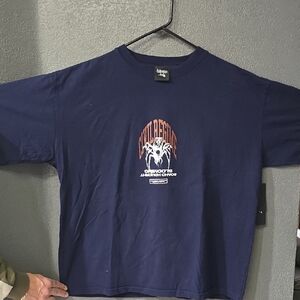 Cult Aesthetic Navy Blue Graphic Tee